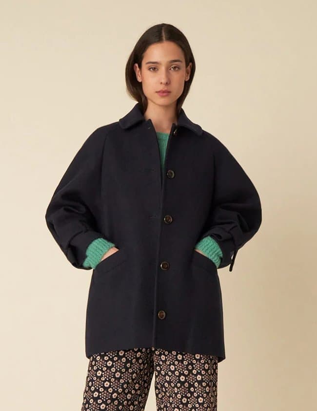Des Petits Hauts nevio coat - navy