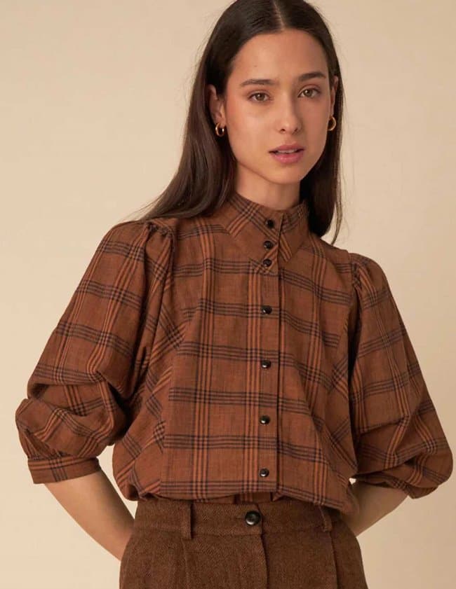 Des Petits Hauts vanita blouse - brown
