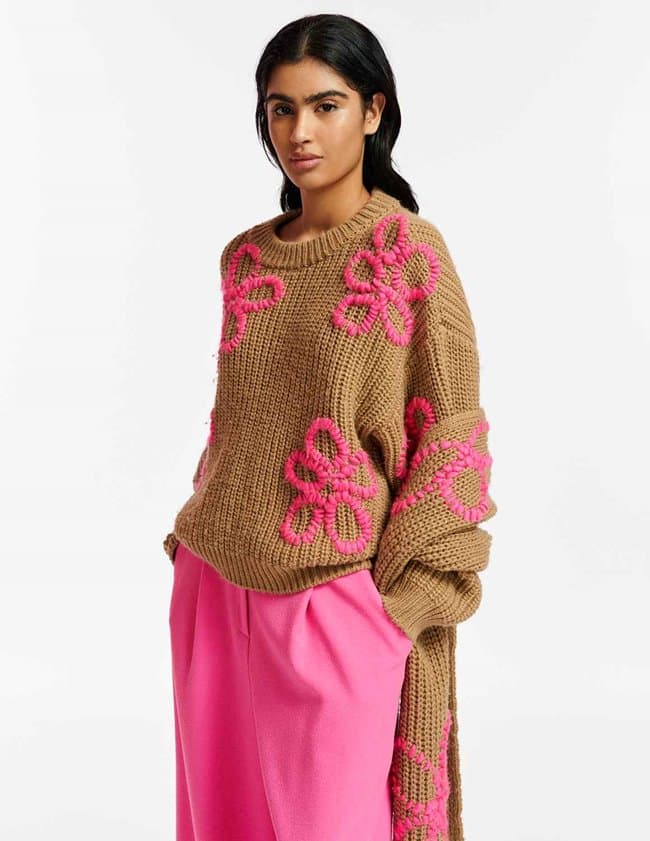 Essentiel Antwerp eschew jumper - camel