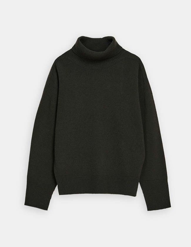 Essentiel Antwerp extraus turtleneck jumper - army green