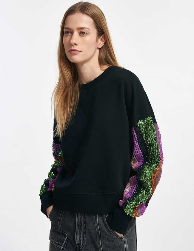 Essentiel Antwerp equins sweatshirt - black