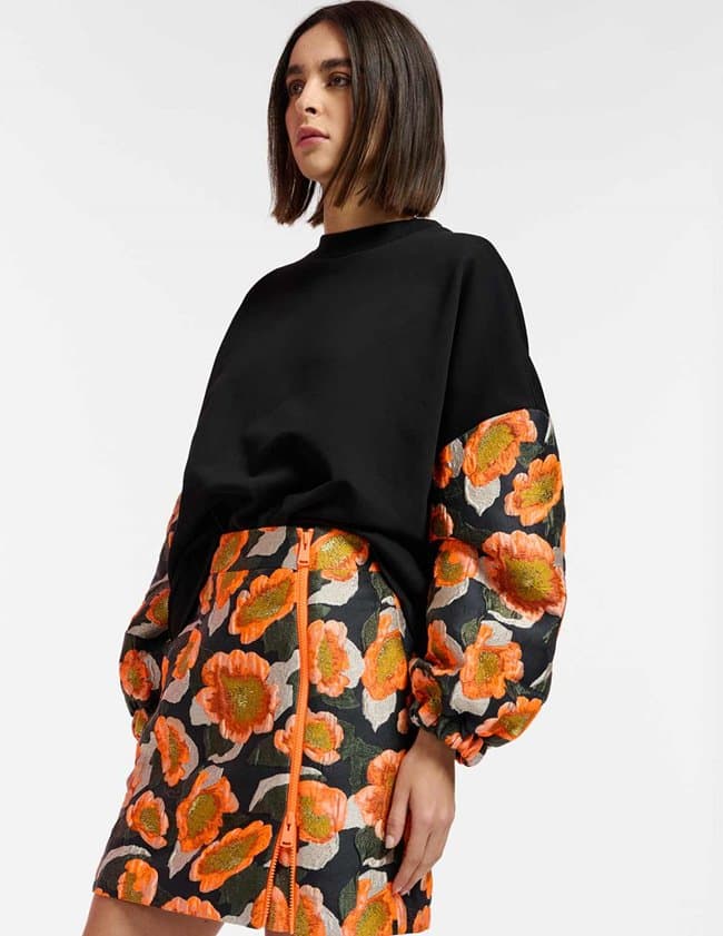 Essentiel Antwerp esquire sweatshirt - black/orange