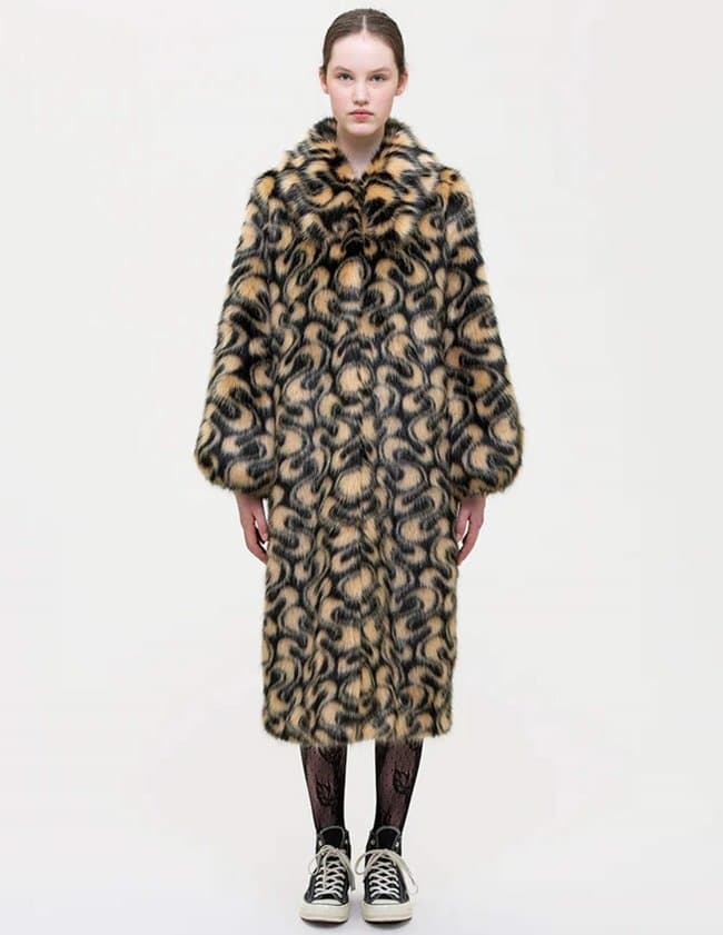 Shrimps Clothing luther coat - black/honey