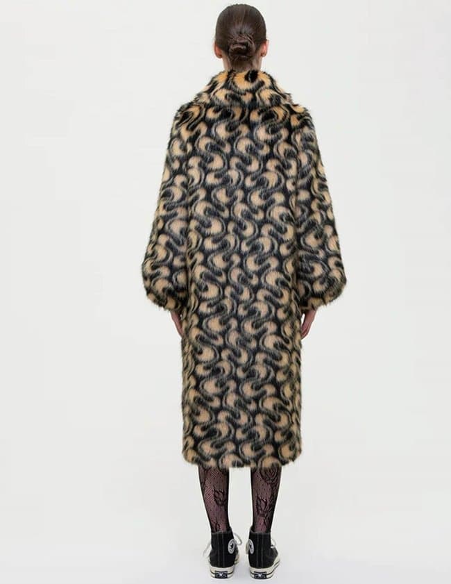 Shrimps Clothing luther coat - black/honey side