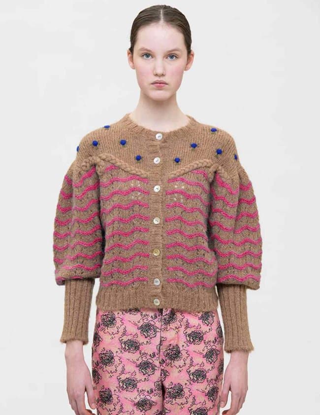 Shrimps Clothing amos cardigan - honey/fuchsia