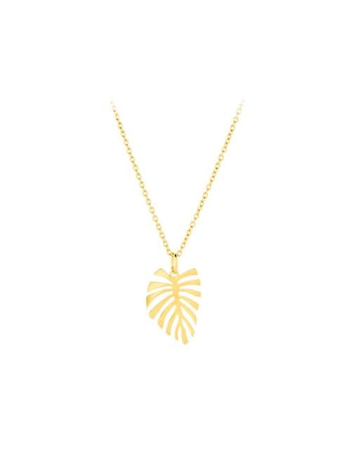 Pernille Corydon fern leaf necklace - gold