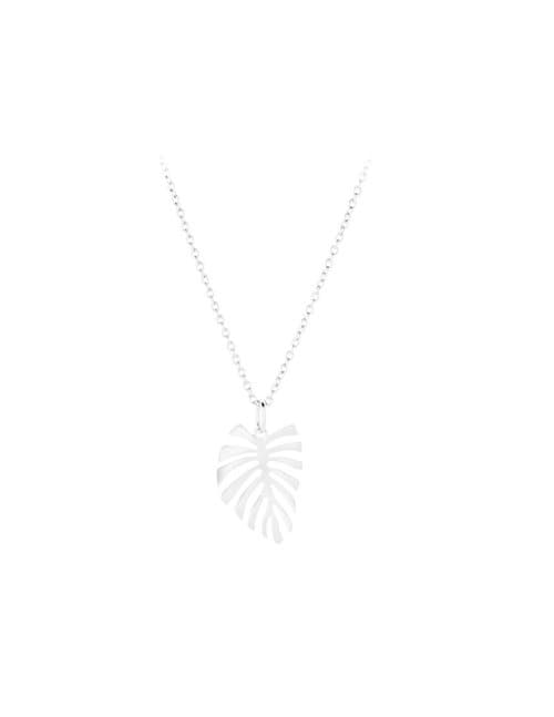 Pernille Corydon fern leaf necklace - silver
