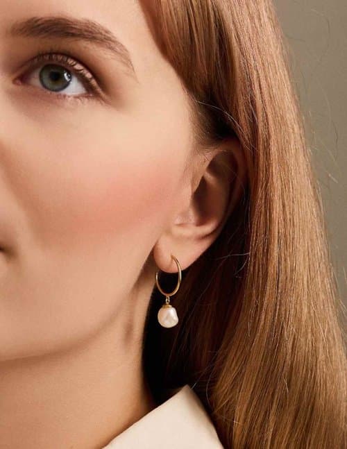 Pernille Corydon ocean dream hoops - gold