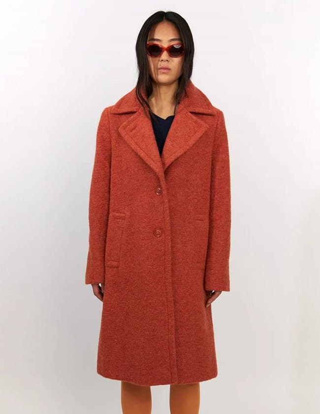 SAND Copenhagen clareta coat - burnt orange