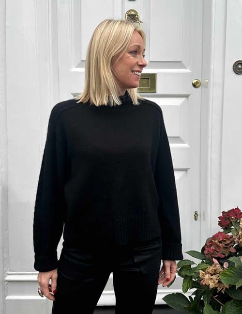 360 Cashmere melanie jumper - black