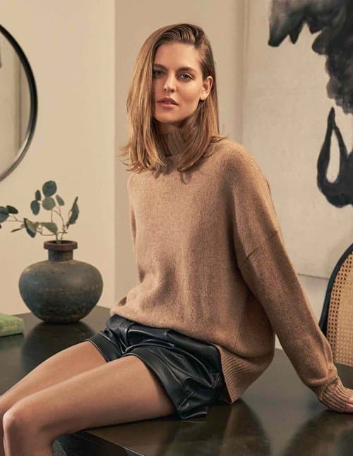 360 Cashmere camden jumper - vicuna