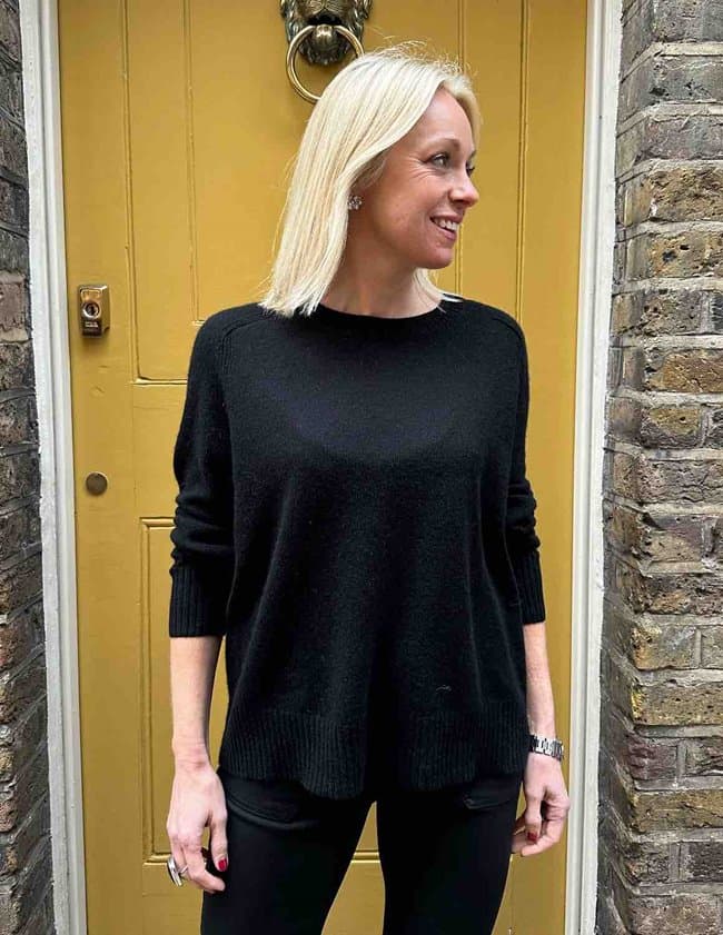 360 Cashmere taylor jumper - black
