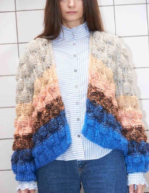 Dawn X Dare arena rainbow cardigan - blue