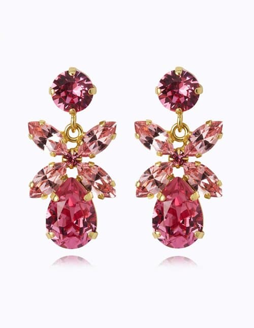 Caroline Svedbom mini dione earrings - rose combo