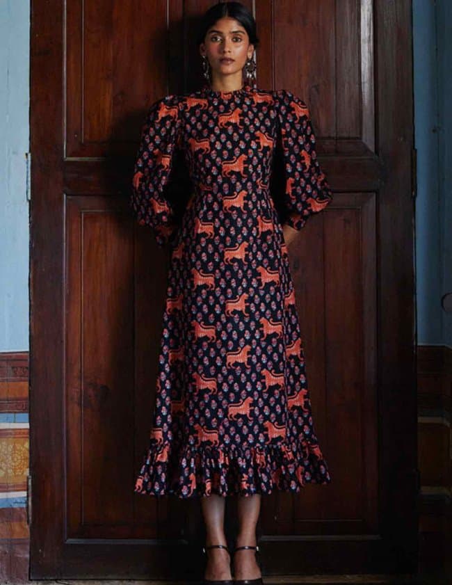 Pink City Prints petworth dress - mogul tiger