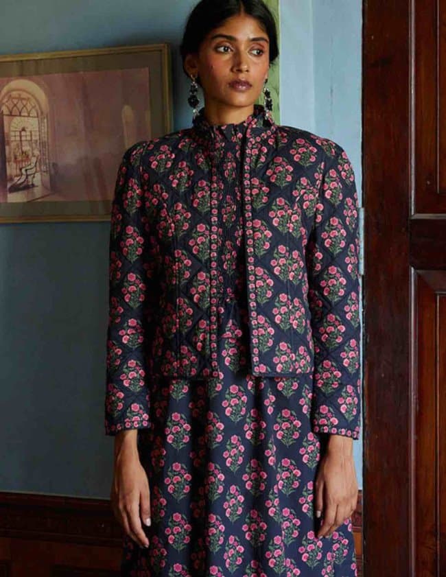 Pink City Prints frankie jacket - geranium buta