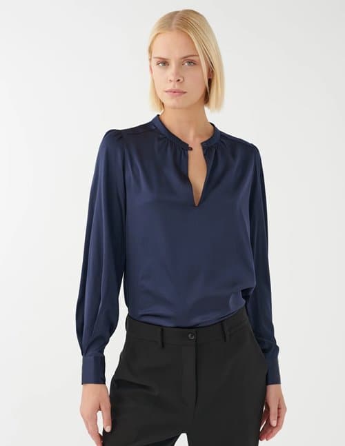 Dea Kudibal stacy silk blouse - navy