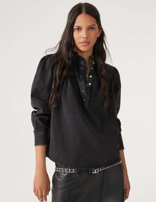 ba&sh milac blouse - noir