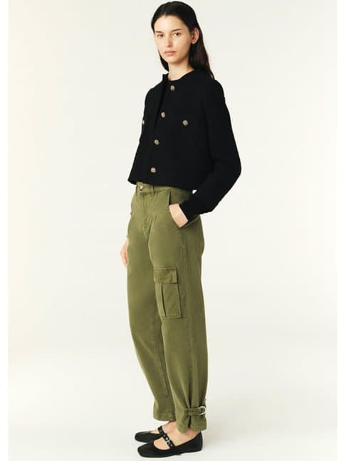ba&sh maroon trousers - khaki
