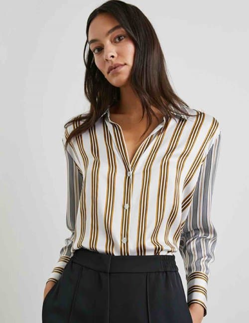 Rails dorian shirt - bronze stripe