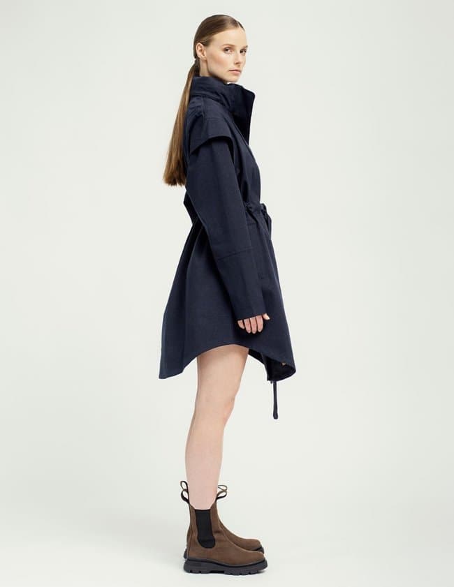 BRGN monsun coat - navy detail