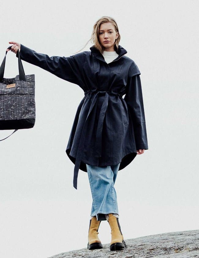 BRGN monsun coat - navy back