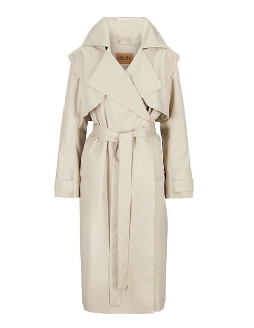 BRGN raindrop trench coat - sand