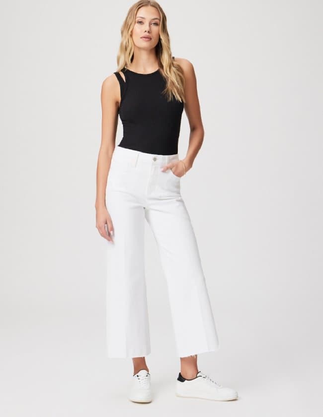 Paige Jeans anessa jeans - raw hem white