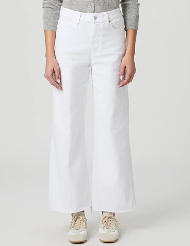 Paige Jeans anessa jeans - raw hem white back