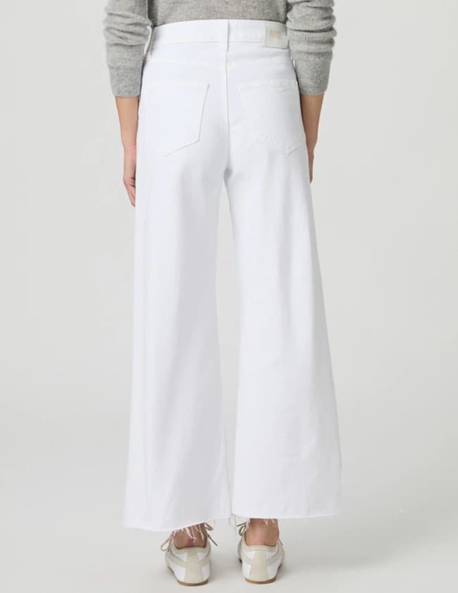 Paige Jeans anessa jeans - raw hem white detail