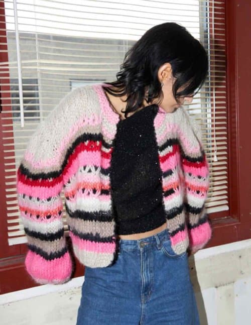 Dawn X Dare gabi multi cardigan - pink