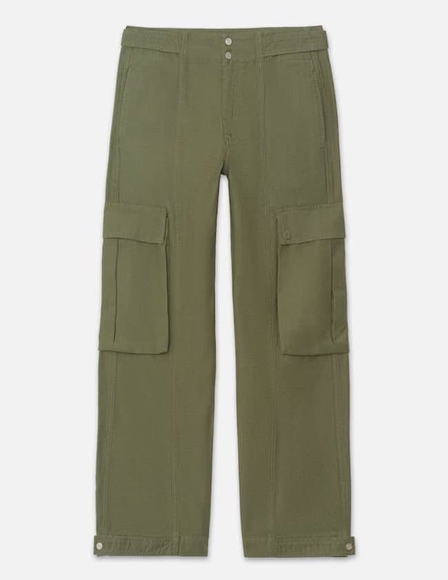 Frame wide leg cargo trousers side