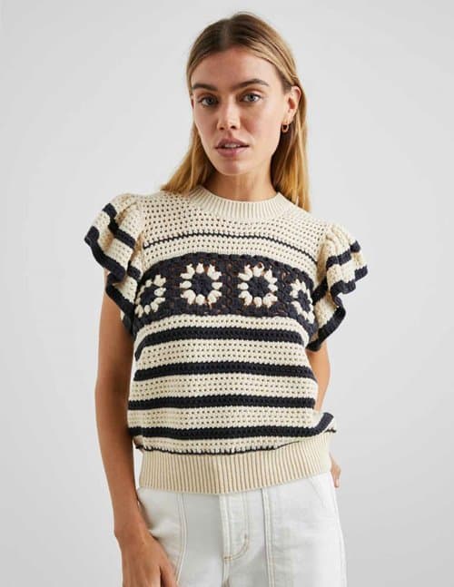 Rails penelope sweater - oat navy