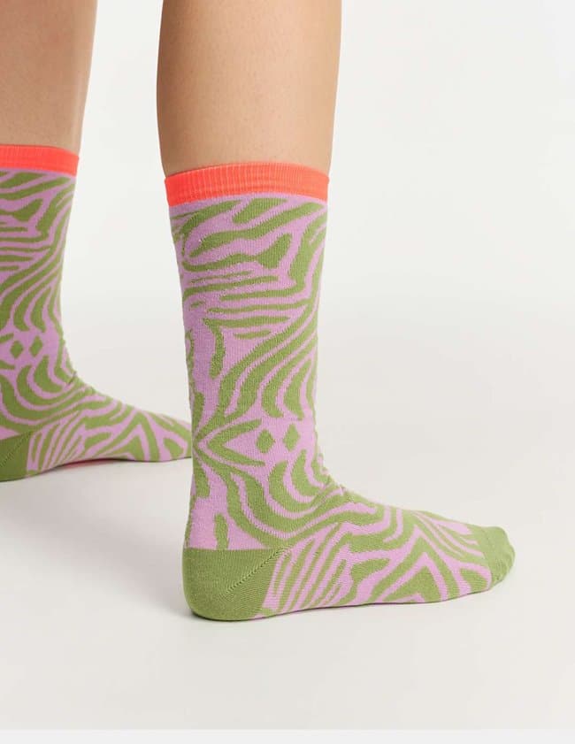 Essentiel Antwerp frint zebra socks - pink