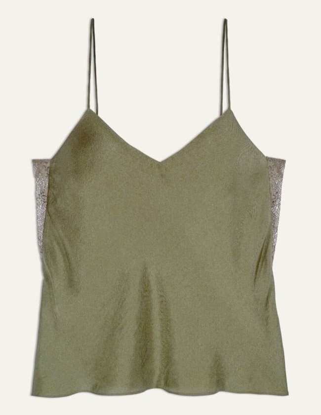 ba&sh clarisse top - kaki detail