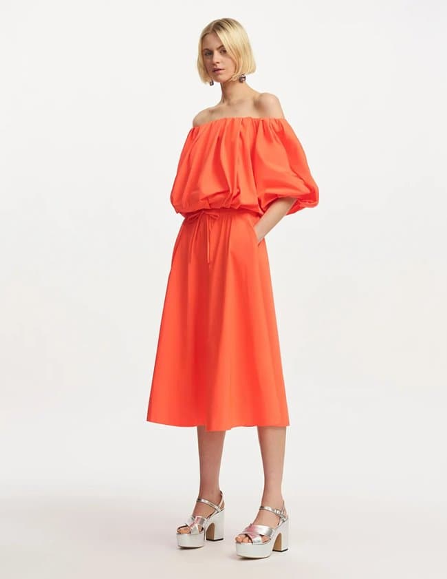 Essentiel Antwerp fuchsia skirt - orange