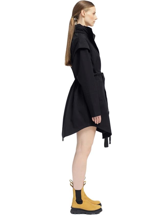 BRGN monsun coat - black model