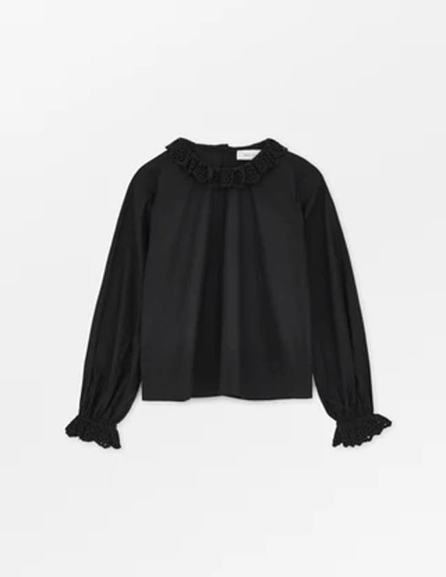 SKALL Studio cornflower blouse - black back