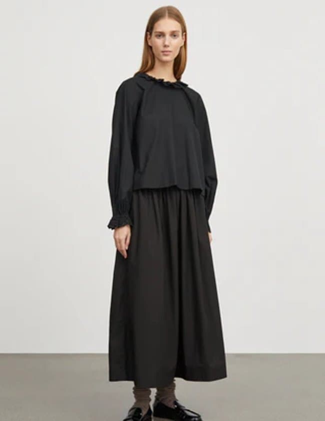 SKALL Studio cornflower blouse - black side