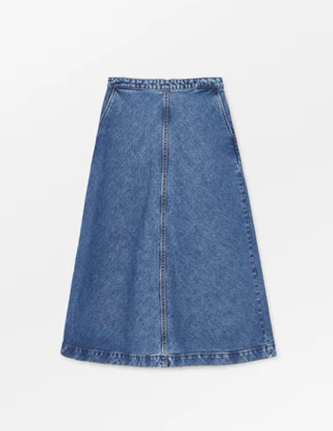 SKALL Studio imana skirt - washed mid blue back