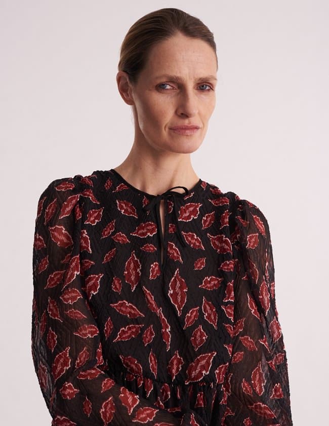 Hofmann Copenhagen puck dress - kiss me red back