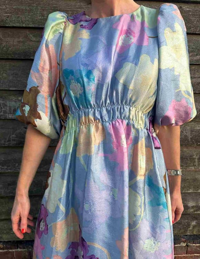 Preloved elizabeth dress - flower blue back