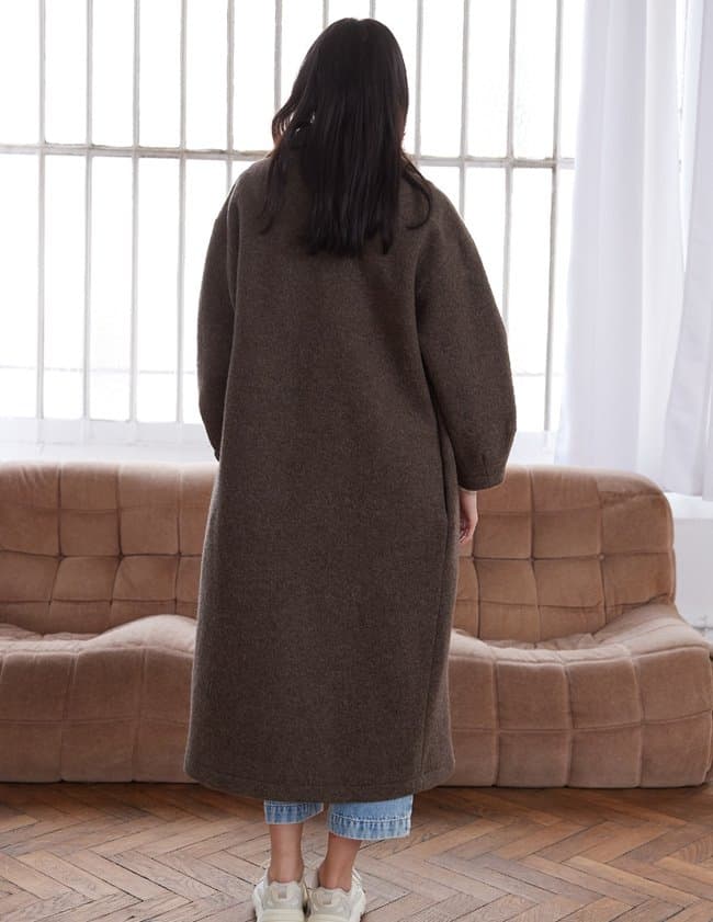 Sacrécoeur monk coat - tourbe side