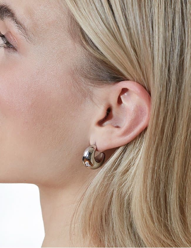 Edblad bold creole s earrings - steel back