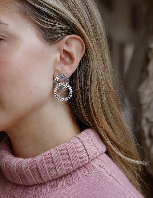 Caroline Svedbom gianna earrings - rhodium detail