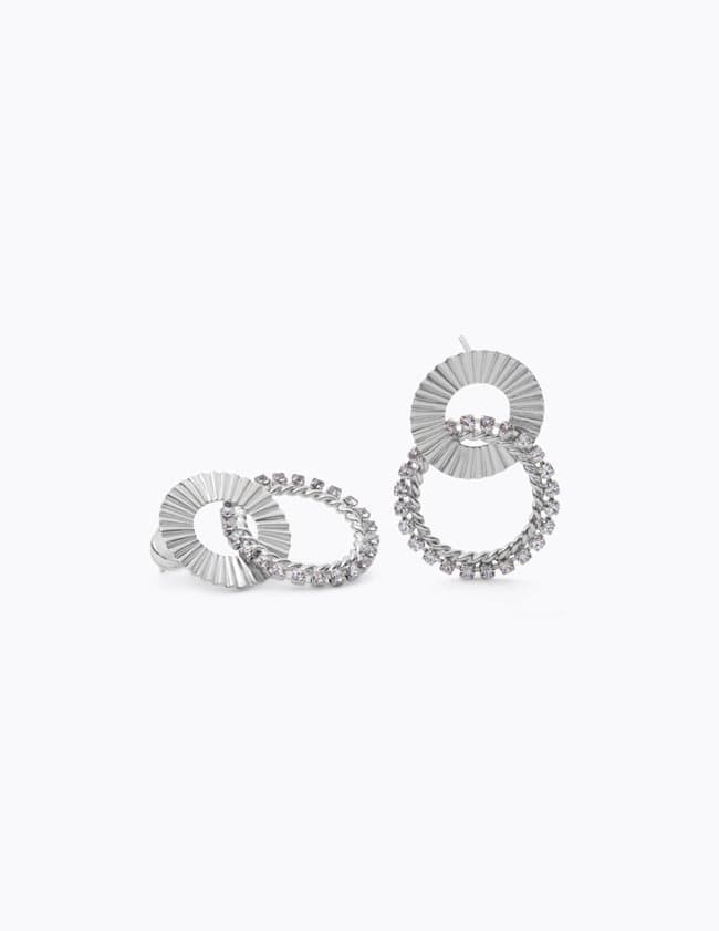 Caroline Svedbom gianna earrings - rhodium side