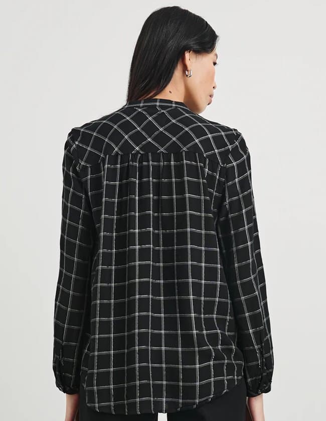 Rails eloise shirt - silver charcoal onyx side