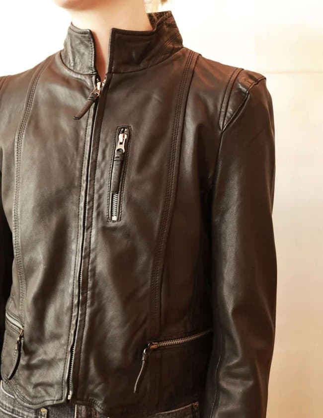 Studio Kin helena leather jacket - black side