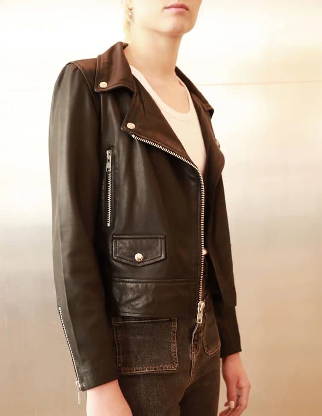 Studio Kin tina leather jacket - black side