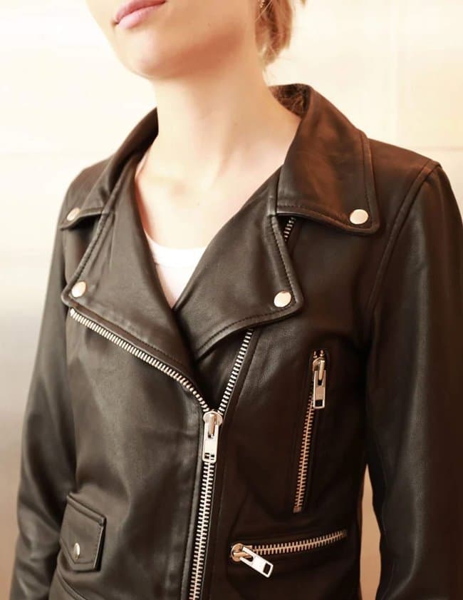 Studio Kin tina leather jacket - black back